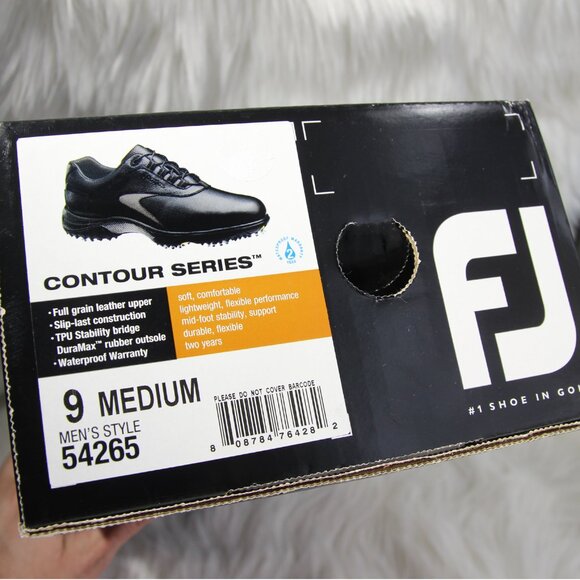 FootJoy Contour Series 54265 Men’s Golf Shoes Size Black/Gray Size 9 - Picture 12 of 14